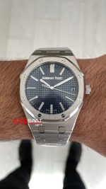 Audemars Piguet Royal Oak 15510ST Mavi Kadran 50th Anniversary 41mm Super Clone ETA Swiss ZF Factory