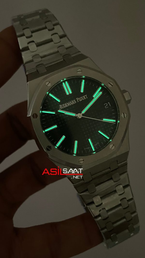 Audemars Piguet Royal Oak 15510ST Yeşil Kadran 50th Anniversary 41mm Super Clone ETA Swiss ZF Factory
