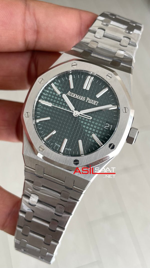 Audemars Piguet Royal Oak 15510ST Yeşil Kadran 50th Anniversary 41mm Super Clone ETA Swiss ZF Factory