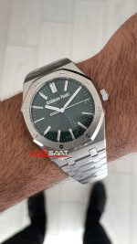 Audemars Piguet Royal Oak 15510ST Yeşil Kadran 50th Anniversary 41mm Super Clone ETA Swiss ZF Factory