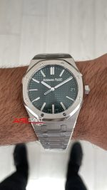 Audemars Piguet Royal Oak 15510ST Yeşil Kadran 50th Anniversary 41mm Super Clone ETA Swiss ZF Factory