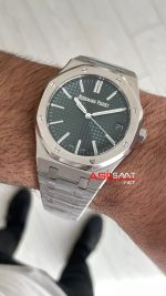 Audemars Piguet Royal Oak 15510ST Yeşil Kadran 50th Anniversary 41mm Super Clone ETA Swiss ZF Factory