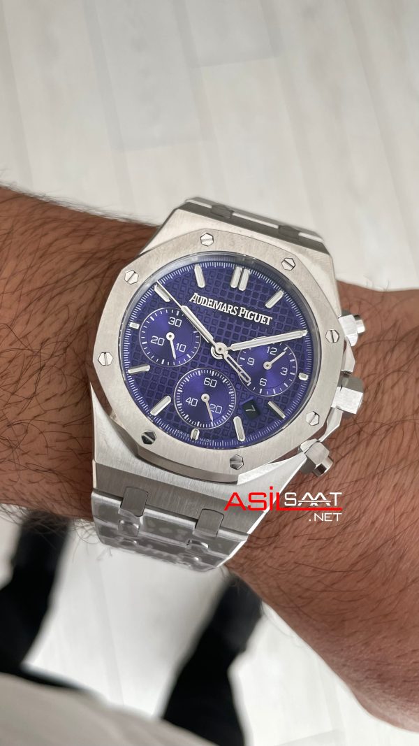 Audemars Piguet Royal Oak Chronograph 26240BC Purple Dial 41mm Mor Kadran Swiss ETA Saat Audemars Piguet Royal Oak Chronograph 26240BC Purple Dial 41mm Mor Kadran Swiss ETA Saat