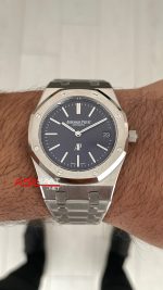 Audemars Piguet Royal Oak Jumbo Extra Thin Tuscan Dial 16202BC Mavi Kadran 39mm Super Clone ETA Swiss ZF Factory