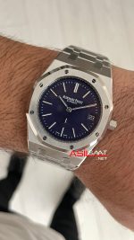 Audemars Piguet Royal Oak Jumbo Extra Thin Tuscan Dial 16202BC Mavi Kadran 39mm Super Clone ETA Swiss ZF Factory