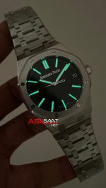 Audemars Piguet Royal Oak 15510ST Siyah Kadran 50th Anniversary 41mm Super Clone ETA Swiss ZF Factory