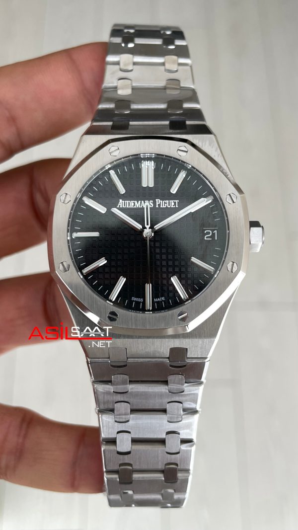 Audemars Piguet Royal Oak 15510ST Siyah Kadran 50th Anniversary 41mm Super Clone ETA Swiss ZF Factory Audemars Piguet Royal Oak 15510ST Siyah Kadran 50th Anniversary 41mm Super Clone ETA Swiss ZF Factory