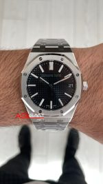 Audemars Piguet Royal Oak 15510ST Siyah Kadran 50th Anniversary 41mm Super Clone ETA Swiss ZF Factory