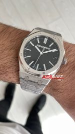 Audemars Piguet Royal Oak 15510ST Siyah Kadran 50th Anniversary 41mm Super Clone ETA Swiss ZF Factory