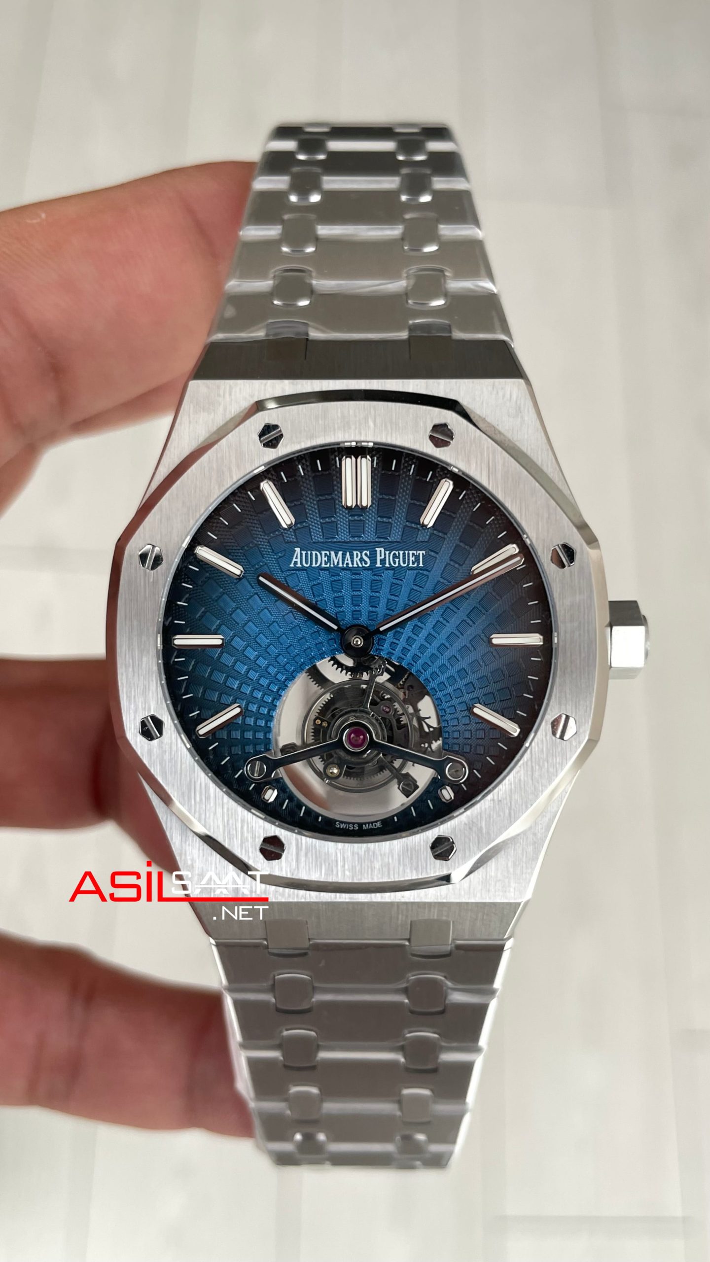 Audemars Piguet Royal Oak Tourbillon 26730TI Smoke Blue 41mm Super Clone Swiss ETA Saat BBS Factory Audemars Piguet Royal Oak Tourbillon 26730TI Smoke Blue 41mm Super Clone Swiss ETA Saat BBS Factory