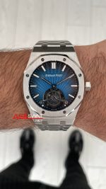 Audemars Piguet Royal Oak Tourbillon 26730TI Smoke Blue 41mm Super Clone Swiss ETA Saat BBS Factory