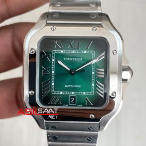 Cartier Santos Large WSSA0062 Yeşil 40mm Super Clone Swiss ETA Saat BV Factory
