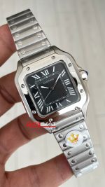 Cartier Santos WSSA0061 Gri Kadran 35mm Medium Kadın Kol Saati