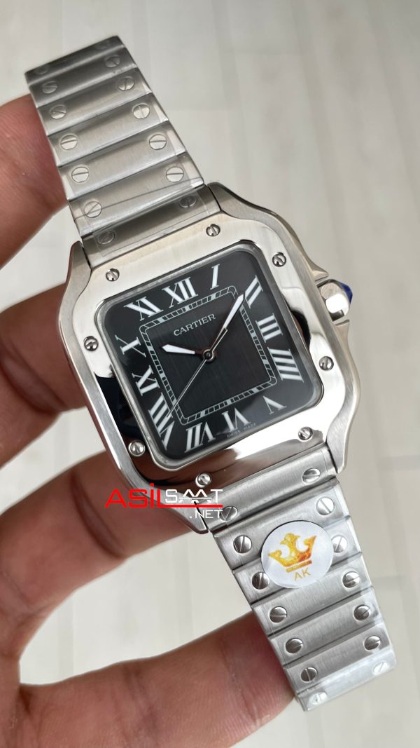 Cartier Santos WSSA0061 Gri Kadran 35mm Medium Kadın Kol Saati Cartier Santos WSSA0061 Gri Kadran 35mm Medium Kadın Kol Saati