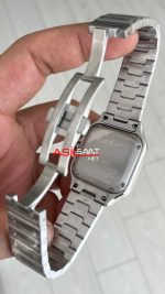 Cartier Santos WSSA0061 Gri Kadran 35mm Medium Kadın Kol Saati