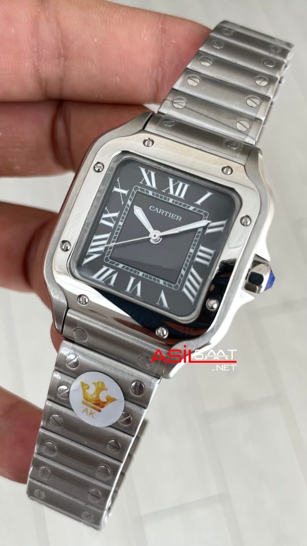 Cartier Santos WSSA0061 Gri Kadran 35mm Medium Kadın Kol Saati Cartier Santos WSSA0061 Gri Kadran 35mm Medium Kadın Kol Saati