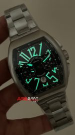 Franck Muller Vanguard Chronograph Siyah V45CCDT 44mm Super Clone Swiss ETA Saat ABF Factory