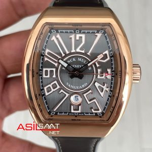 Franck Muller Vanguard Gri V45SCDT Rose Super Clone Swiss ETA Saat ABF Factory