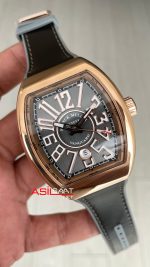 Franck Muller Vanguard Gri V45SCDT Rose Super Clone Swiss ETA Saat ABF Factory