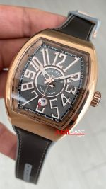 Franck Muller Vanguard Gri V45SCDT Rose Super Clone Swiss ETA Saat ABF Factory