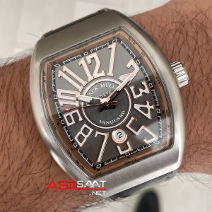 Franck Muller Vanguard GRİ V45SCDT Titanium Super Clone Swiss ETA Saat ABF Factory