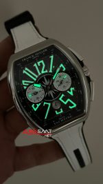 Franck Muller Vanguard Yachting Chronograph Beyaz V45CCDT Silver 44mm Super Clone Swiss ETA Saat ABF Factory