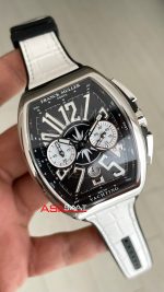 Franck Muller Vanguard Yachting Chronograph Beyaz V45CCDT Silver 44mm Super Clone Swiss ETA Saat ABF Factory