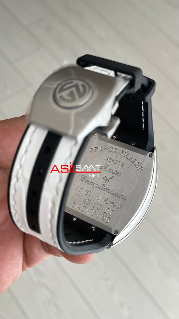 Franck Muller Vanguard Yachting Chronograph Beyaz V45CCDT Silver 44mm Super Clone Swiss ETA Saat ABF Factory Franck Muller Vanguard Yachting Chronograph Beyaz V45CCDT Silver 44mm Super Clone Swiss ETA Saat ABF Factory