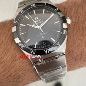 Omega Constellation Siyah 41mm Swiss ETA Saat GS Factory