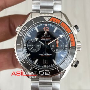 Omega Seamaster Planet Ocean Chronograph 600M Siyah Super Clone Swiss ETA Saat GS Factory
