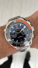 Omega Seamaster Planet Ocean Chronograph 600M Siyah Super Clone Swiss ETA Saat GS Factory