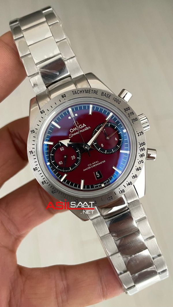Omega Speedmaster 57 Burgundy Swiss ETA Saat GS Factory Omega Speedmaster 57 Burgundy Swiss ETA Saat GS Factory