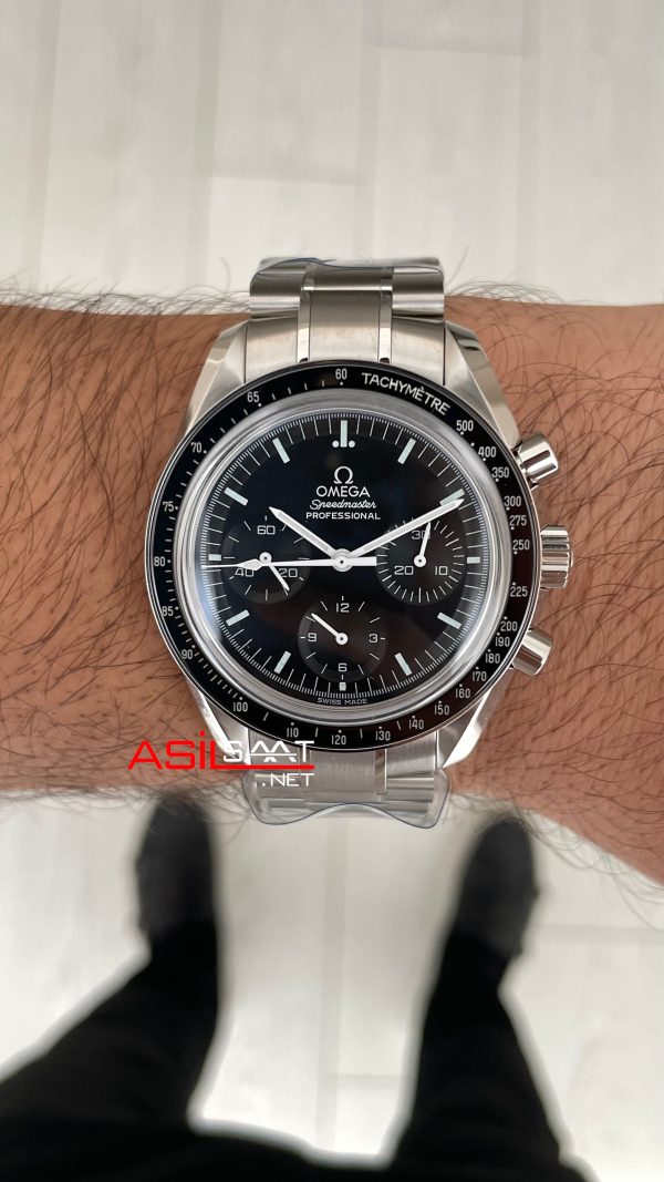 Omega Speedmaster Moonwatch Professional Siyah 42mm Super Clone Swiss ETA Saat N1 Factory