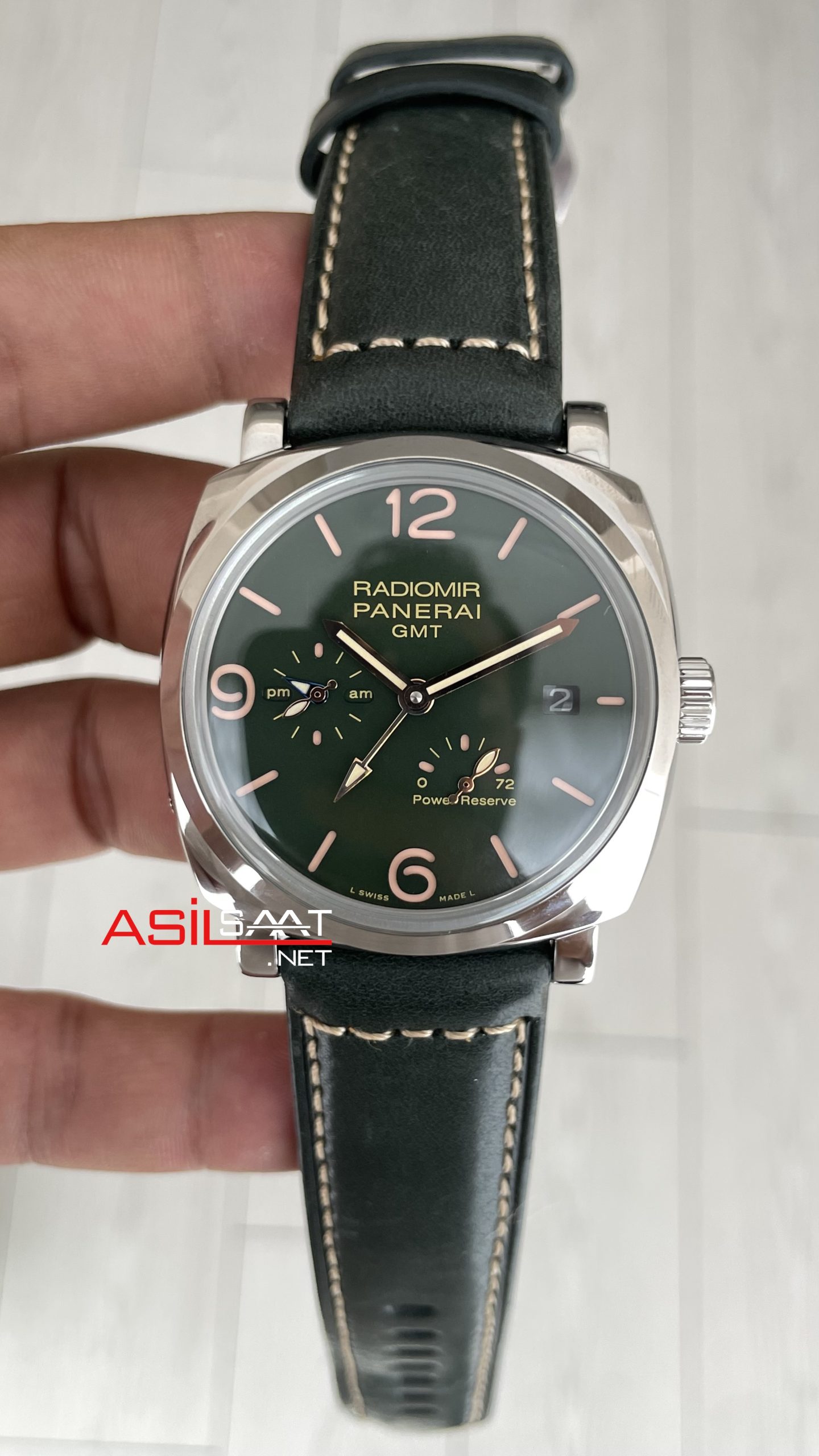 Panerai Radiomir 1940 GMT PAM00999 Yeşil 45mm Silver