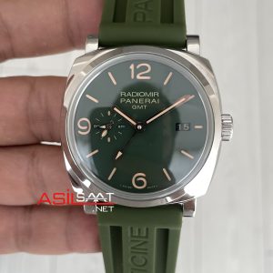 Panerai Radiomir GMT PAM00998 Yeşil 45mm Silver Replika Saat
