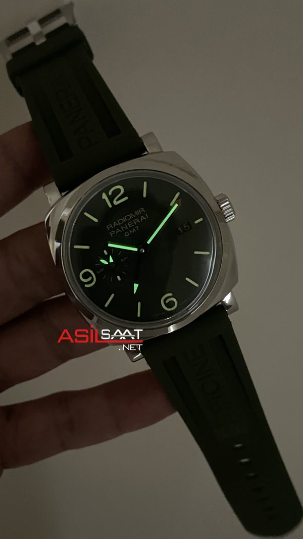 Panerai Radiomir GMT PAM00998 Yeşil 45mm Silver Replika Saat Panerai Radiomir GMT PAM00998 Yeşil 45mm Silver Replika Saat