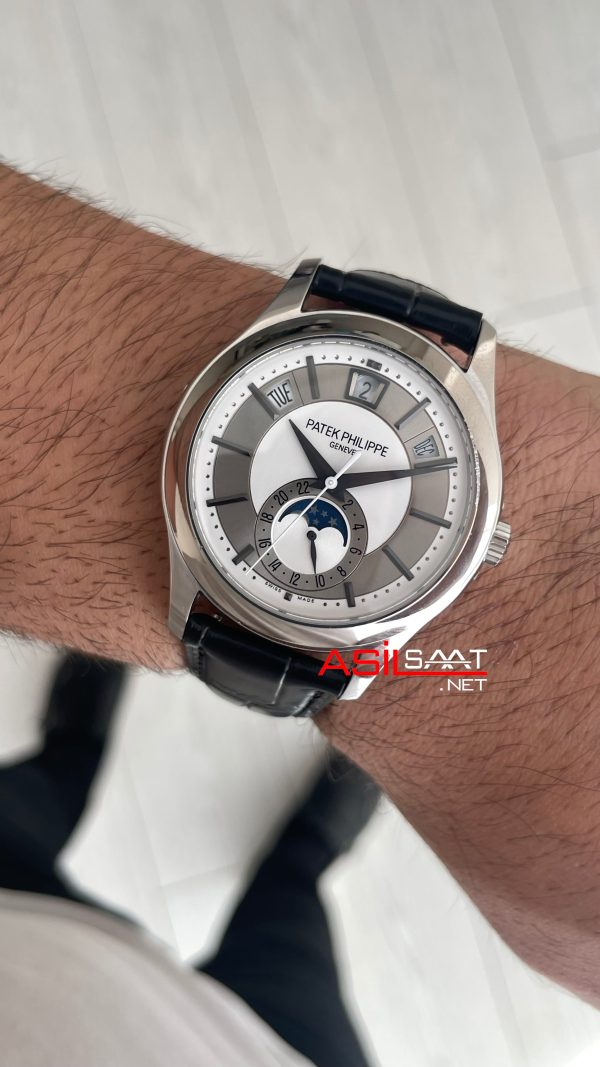 Patek Philippe Annual Calendar 5205G Beyaz 40mm Super Clone Swiss ETA Saat GR Factory Patek Philippe Annual Calendar 5205G Beyaz 40mm Super Clone Swiss ETA Saat GR Factory