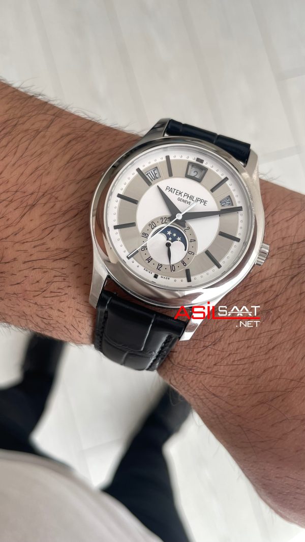 Patek Philippe Annual Calendar 5205G Beyaz 40mm Super Clone Swiss ETA Saat GR Factory Patek Philippe Annual Calendar 5205G Beyaz 40mm Super Clone Swiss ETA Saat GR Factory