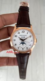 Patek Philippe Annual Calendar Complications 5396R Rosegold Beyaz Kadran Super Clone Swiss ETA Saat GR Factory