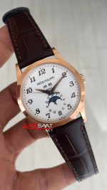 Patek Philippe Annual Calendar Complications 5396R Rosegold Beyaz Kadran Super Clone Swiss ETA Saat GR Factory