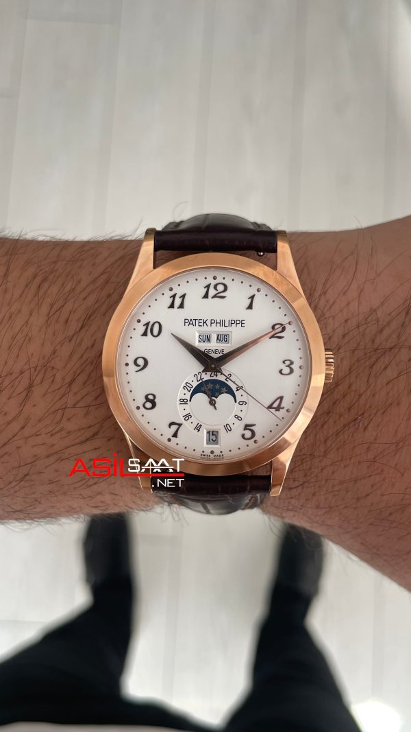 Patek Philippe Annual Calendar Complications 5396R Rosegold Beyaz Kadran Super Clone Swiss ETA Saat GR Factory