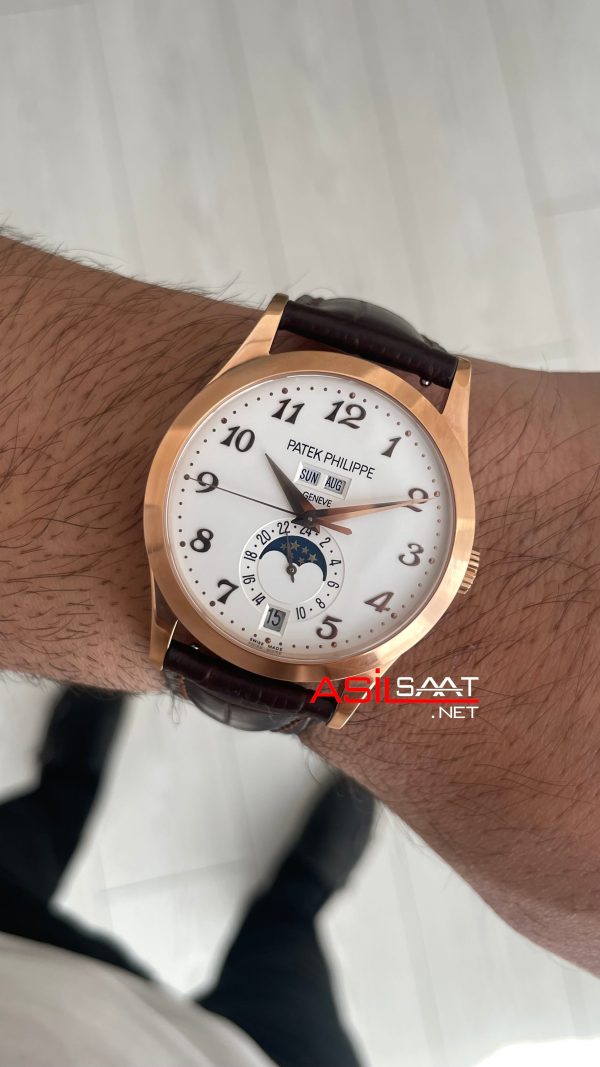 Patek Philippe Annual Calendar Complications 5396R Rosegold Beyaz Kadran Super Clone Swiss ETA Saat GR Factory