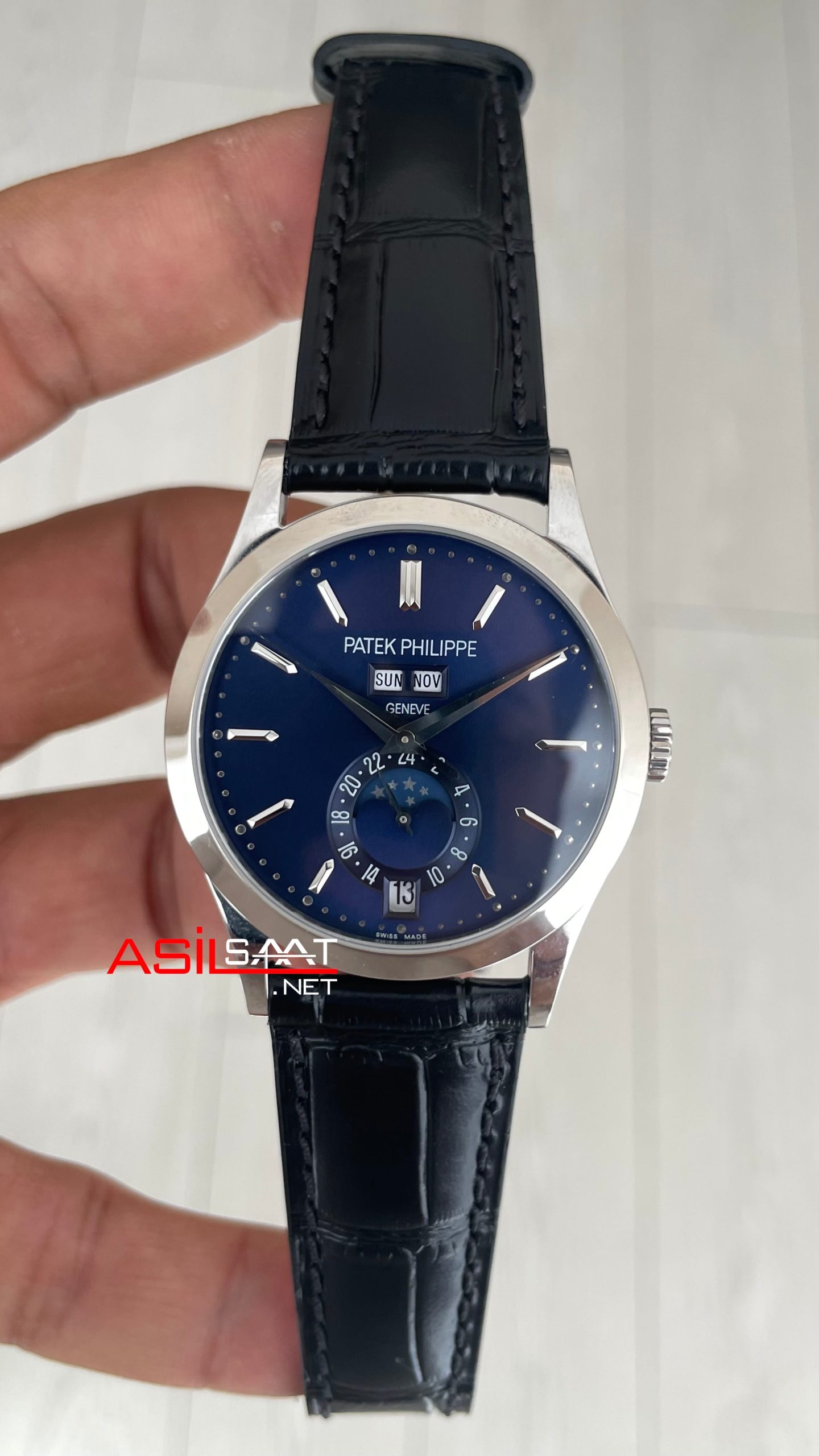 Patek Philippe Annual Calendar Complications Moonphase 5396G Mavi Kadran 39mm Super Clone Swiss ETA Saat GR Factory Patek Philippe Annual Calendar Complications Moonphase 5396G Mavi Kadran 39mm Super Clone Swiss ETA Saat GR Factory