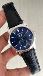 Patek Philippe Annual Calendar Complications Moonphase 5396G Mavi Kadran 39mm Super Clone Swiss ETA Saat GR Factory