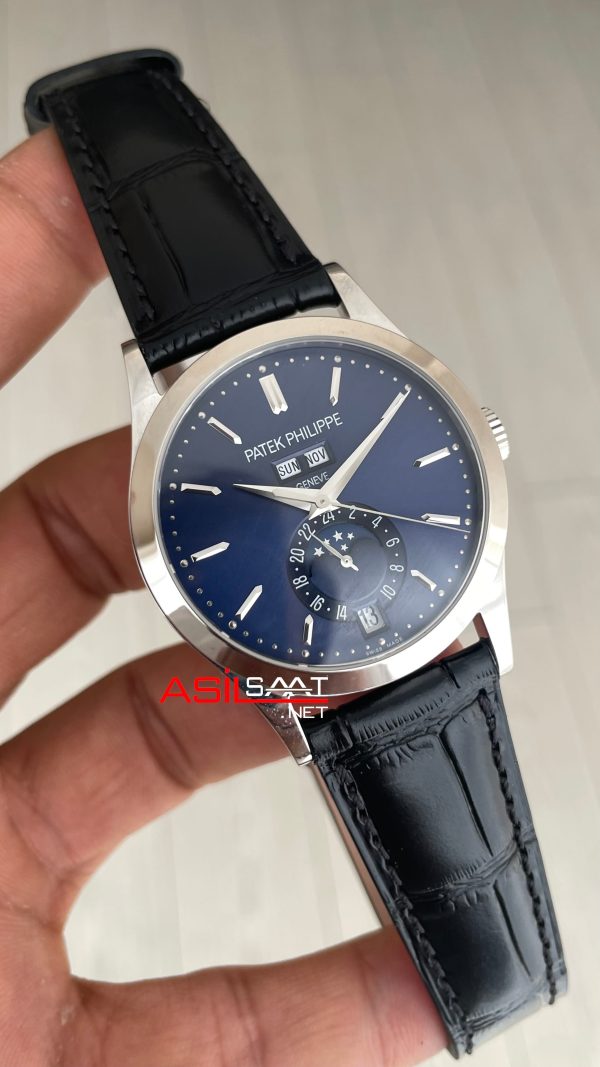 Patek Philippe Annual Calendar Complications Moonphase 5396G Mavi Kadran 39mm Super Clone Swiss ETA Saat GR Factory Patek Philippe Annual Calendar Complications Moonphase 5396G Mavi Kadran 39mm Super Clone Swiss ETA Saat GR Factory