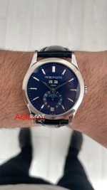 Patek Philippe Annual Calendar Complications Moonphase 5396G Mavi Kadran 39mm Super Clone Swiss ETA Saat GR Factory