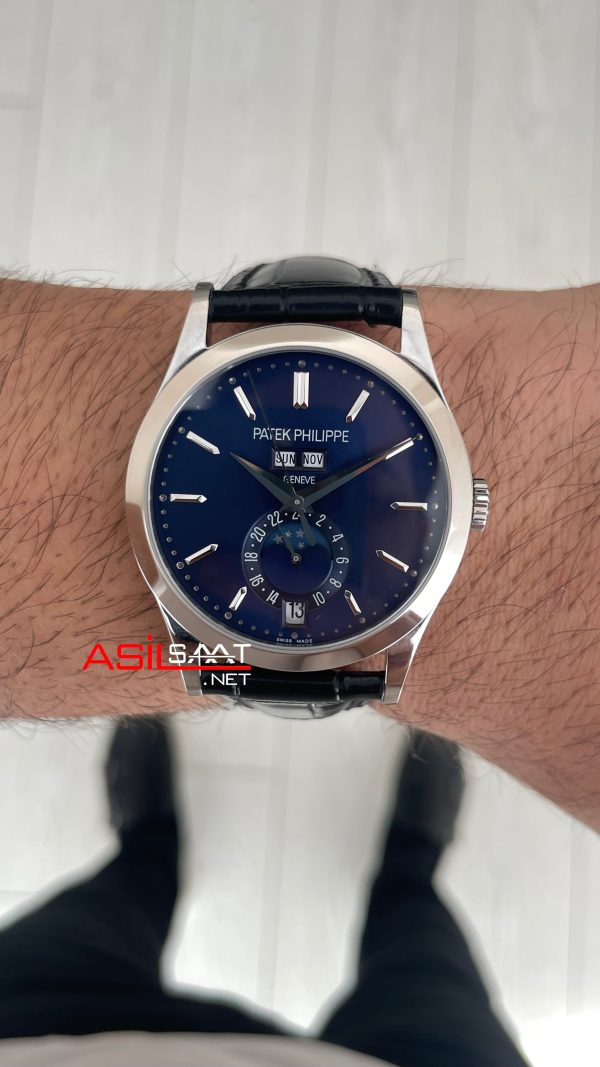 Patek Philippe Annual Calendar Complications Moonphase 5396G Mavi Kadran 39mm Super Clone Swiss ETA Saat GR Factory Patek Philippe Annual Calendar Complications Moonphase 5396G Mavi Kadran 39mm Super Clone Swiss ETA Saat GR Factory