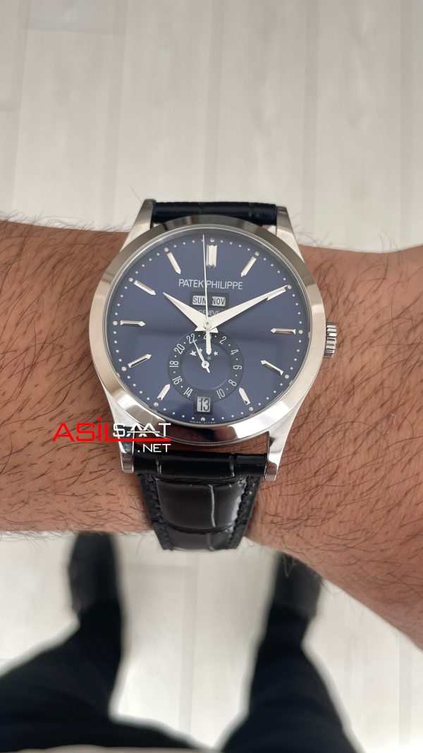 Patek Philippe Annual Calendar Complications Moonphase 5396G Mavi Kadran 39mm Super Clone Swiss ETA Saat GR Factory Patek Philippe Annual Calendar Complications Moonphase 5396G Mavi Kadran 39mm Super Clone Swiss ETA Saat GR Factory
