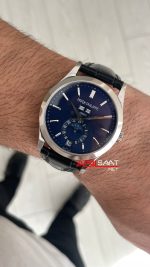 Patek Philippe Annual Calendar Complications Moonphase 5396G Mavi Kadran 39mm Super Clone Swiss ETA Saat GR Factory