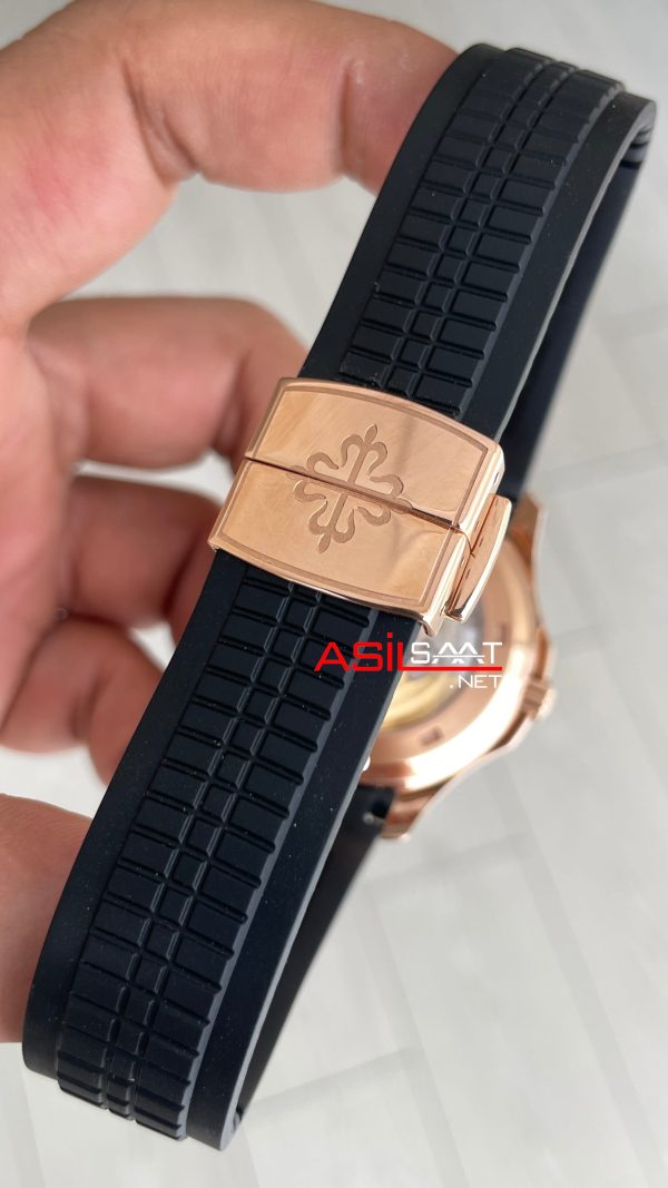 Patek Philippe Aquanaut 5167A Siyah 42mm Rosegold Swiss ETA Saat GR Factory